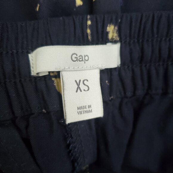 Gap Women's Pull On Pants XS Navy Blue Printed Business Casual Preppy - Picture 9 of 10